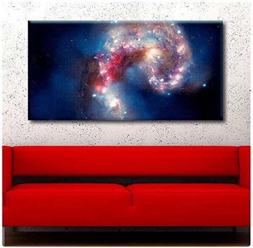 ALONLINE ART - Telescópio Hubble NASA por Space Galaxy | Canvas esticadas emolduradas em uma moldura pronta para pendurar - algodão - galeria embrulhada | 35 x18 - 89x46cm | Decoração da casa da arte da parede para obras de arte do escritório