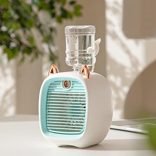 Mini ventilador de ar condicionado resfriado a água, ventilador pessoal USB, spray de desktop spray um frigo de umidificação,