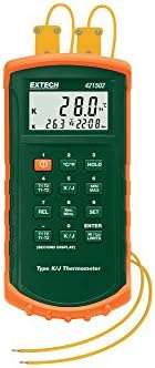 Extech 421502-nist Tipo J/K Termômetro de entrada dupla com alarme e NIST