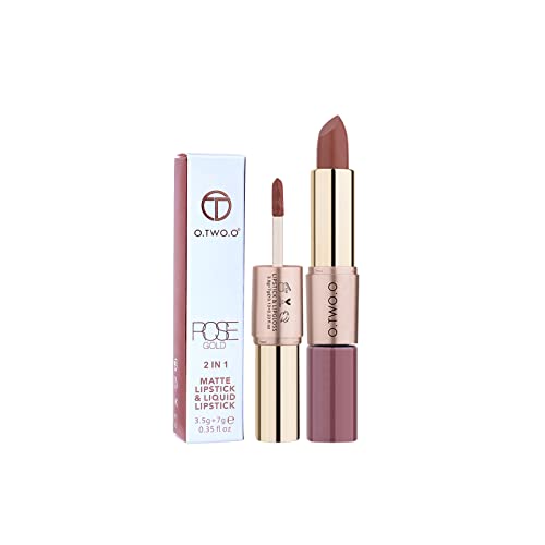 Batom nude fosco para mulheres com ponta de lábios duplos com textura aveludada 2 em 1 Longa Longa Cup Lip Gloss