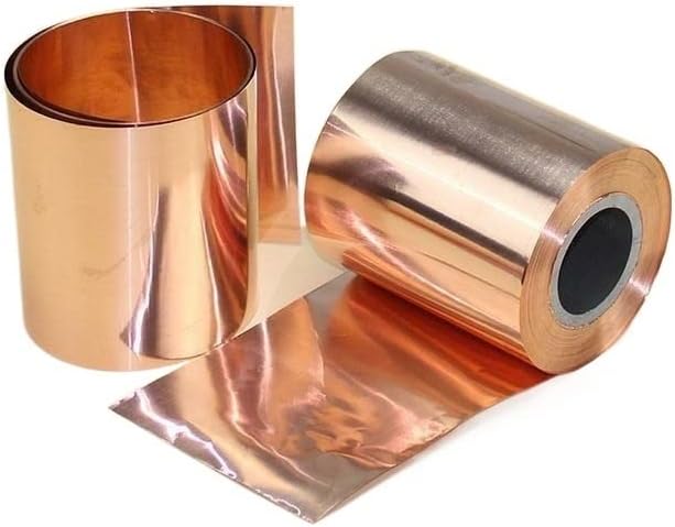 1pc Folha de cobre vermelho/tira 100-1000 mm 0,1-0,6 mm de espessura Folha de cobre Placa de cobre Skinpurple Capper Meia-força