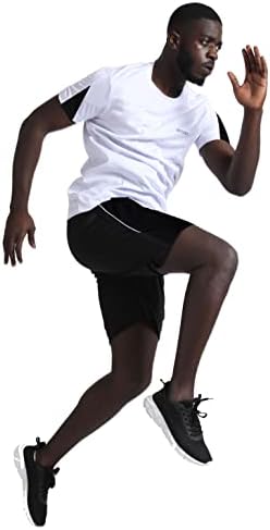 Buyjya Men's Workout Roupas Athletic Shorts Conjunto de 3 pacote de 3 pacote para treinar para futebol de basquete Ginásio