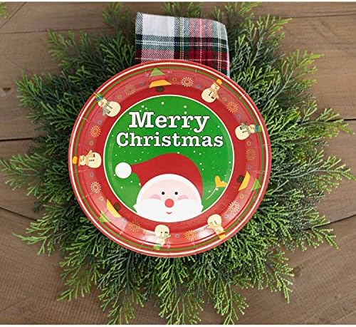Jokmae Feliz Natal Placas Disponíveis de Papel Holiday Party Favor Favory Supplies Decoração de Tabela Conjunto de