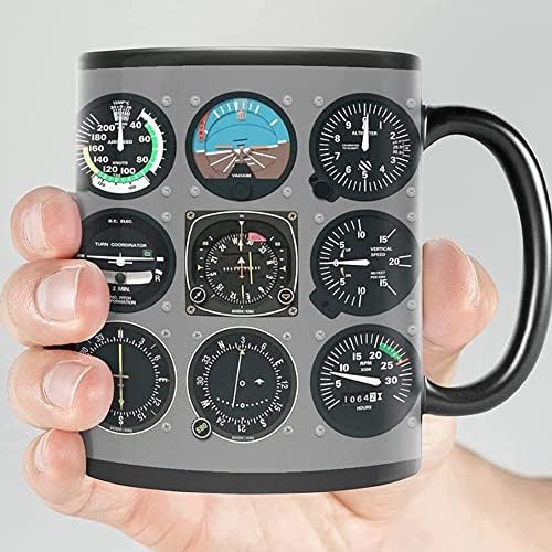 Olezka indicador piloto caneca piloto caneca de café, canecas engraçadas de piloto de aeronaves de aeronaves, caneca de copo