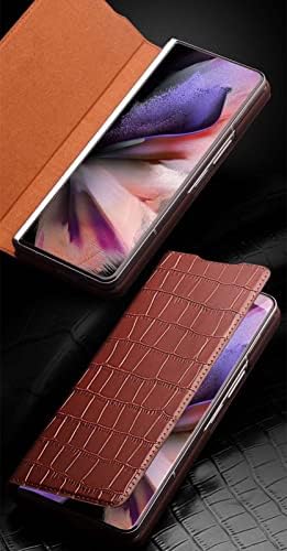 Koliyn Crocodile Pattern Flip Phone Case, para Samsung Galaxy Z Fold 4 Caso 2022 Cover de fólio magnético resistente