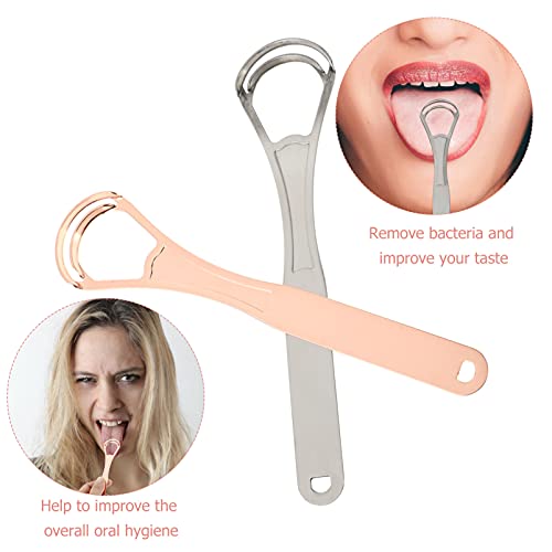 Raspador de língua curta de rosa brinquedo colher colher de dentes de dentes Flosso dental: limpador de dente Dentes