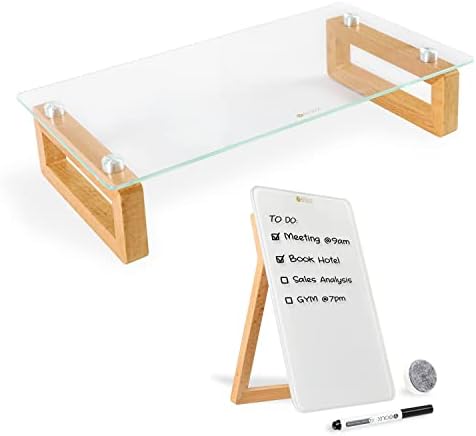 Yeoux Desktop Erase Dry Erase Centel Whiteboard e Muti Media Desk Stand para Office