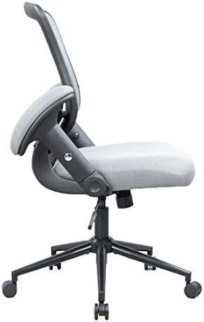 Cadeira de escritório de longboss Mid malha de malha de computador cadeiras com suporte lombar e altura ajustável