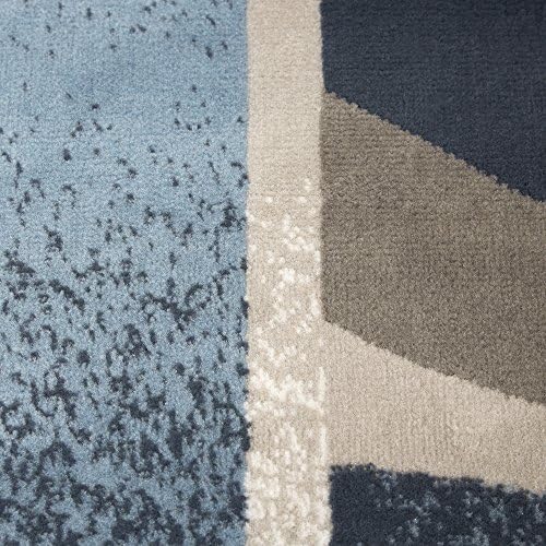 Home Dynamix Lyndhurst Rotana Modern Area Rug, Contemporary Blue/Grey/Ivory 21 X35