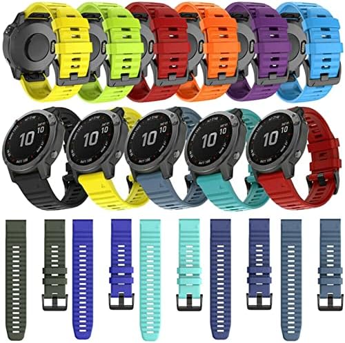 Ghfhsg 22 26mm Smart Watch Band tapas para Garmin Fenix ​​6 6x 6s 5x 5 5s 3 3hr Forerunner 935 945 Silicone Quick Release Silicone