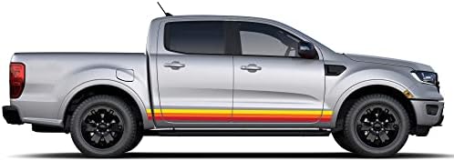 Retro Lines Stripes Gráficos adesivos Decalques compatíveis com Ford Ranger