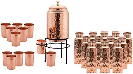 Dispensador de tanques de panela de tanque de tanques de garas de garas de jarte de bebidas conjuntos de recipiente puro de cobre