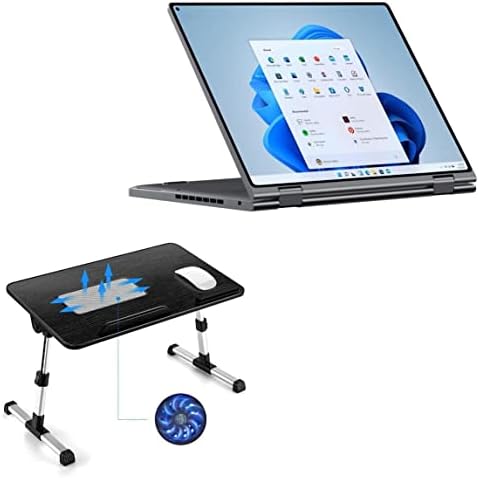 Suporte de ondas de caixa e montagem compatível com o minibook Chuwi X - True Wood Laptop Bed Bandey Stand, mesa para um trabalho confortável na cama. Para Chuwi Minibook X - Jet Black