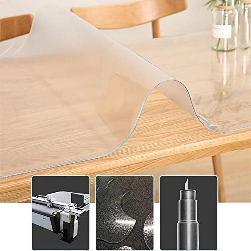 Tampa de mesa de PVC clara, protetor de mesa transparente para serviço pesado, tapete de mesa de tampa superior da mesa Vinly, protetor de capa à prova d'água Transparente 2mm. 80x180cm