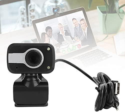 01 02 015 Câmera de PC, pequeno ângulo portátil ajustável Plugue da webcam e reprodução com porta de áudio de 3,5 mm para