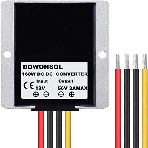 DC Regulador de conversor de tensão DC DC 12V Etapa até 56V 3A 168W Importa de carro à prova d'água Transformador eletrônico