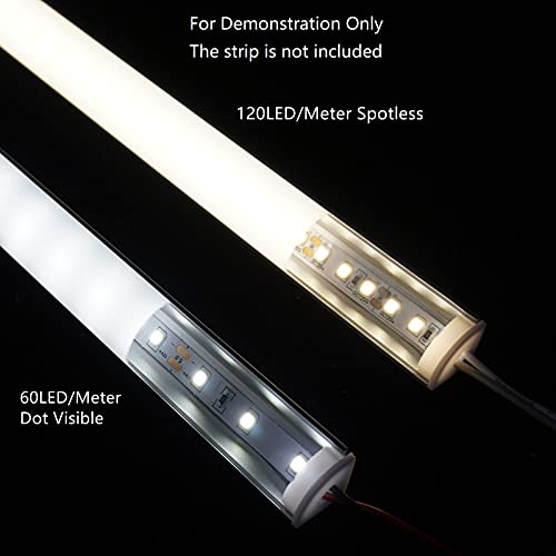 Thmother resistência UV 6,56ft V Forma LED Difusor de canal de tira, perfil de alumínio de 10 pacote com tampa fosca e conector de canto, pista de montagem de fita para escadas de gabinete ao ar livre