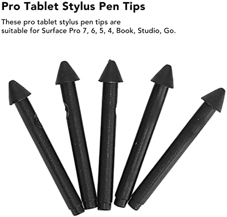 Dicas de canetas de tela de toque, dicas de caneta kit de substituição, 5pcs pro tablets caneta de caneta, preto 2h