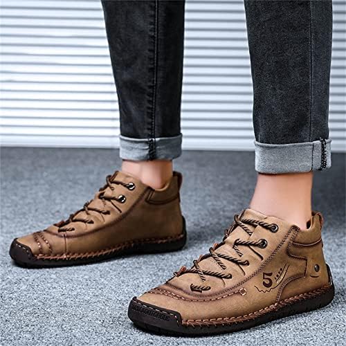 Yuhaotin Fashion Summer e Autumn Men Sapatos de couro de fundo liso confortável confortável e superior de renda de renda