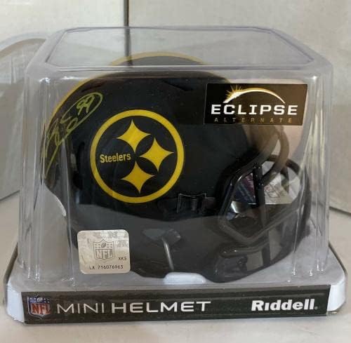 Pittsburgh Steelers Brett Keisel assinou o mini capacete Eclipse1 JSA CoA !! - Mini capacetes da NFL autografados