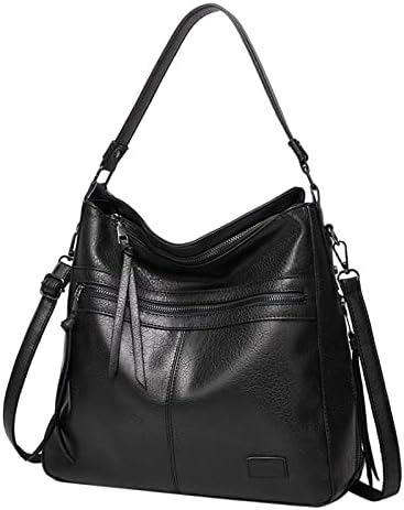 Sacos de hobo de fvowoh para mulheres grandes tamanhos de ombro preto Designer de bolsa de bolsa de bolsa de bolsa