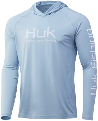 Hoodie Huk Mens Pursuit | Camisa de manga longa de desempenho +30 UPF