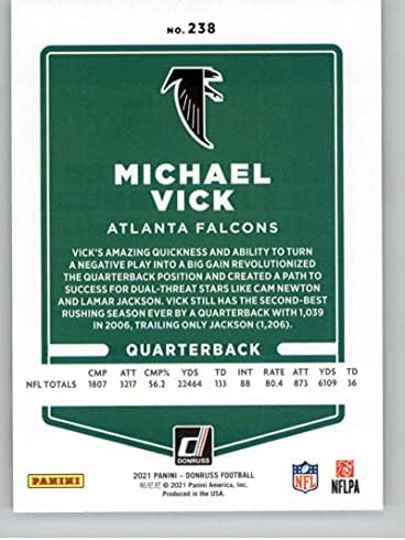 2021 Donruss 238 Michael Vick Atlanta Falcons NFL Football Card NM-MT
