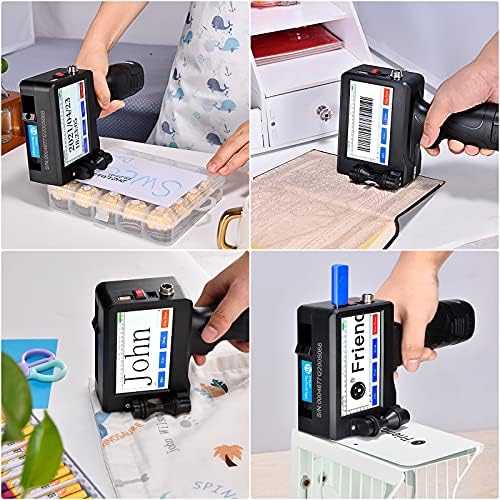 Impressora de jato de tinta de mão impressora de jato de tinta portátil Smart portátil com 4,3 polegadas LED Touch Screen High Definition Rótulo Impressora para DateTreDemark Logo Codificador Imprimir