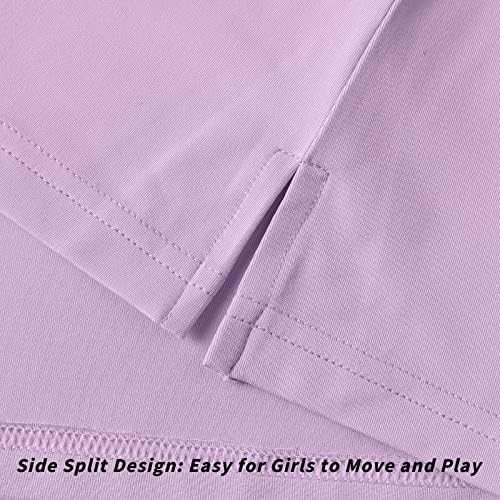 Meriabny Girls Sleesess Golf Polo Camisetas V Neck Athletic Tennis Tops Roupas para 6-13 anos