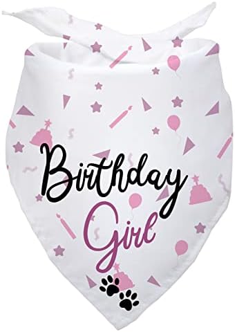 Dog Birthday Bandana Dog Birthday menina feliz aniversário cachorro bandana para meninas acessórios de animais de estimação