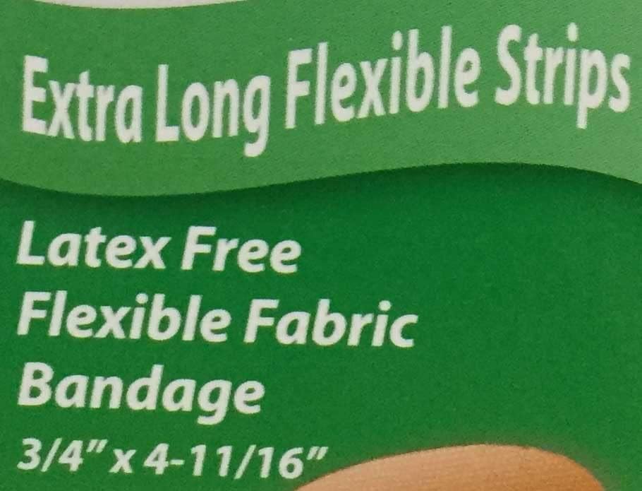 Bandagens de tecido adesivo, curativo flexível extra longo, 0,75 x 4,6875 polegadas, 160 pacote, MS-28535