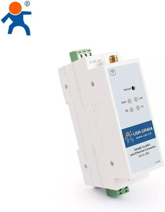 Lubeby Smart USR-DR404 DIN Rail Modbus Gateway RS485 Serial para Wi-Fi Ethernet Converter US Versão X 2 Conjuntos