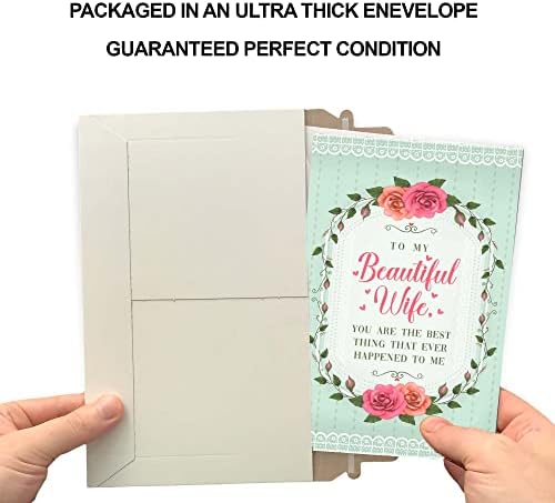 CARTÃO DO Dia dos Namorados da esposa Prime Greetings, Made in America, cartões de cartão grossos e ecológicos com envelope premium