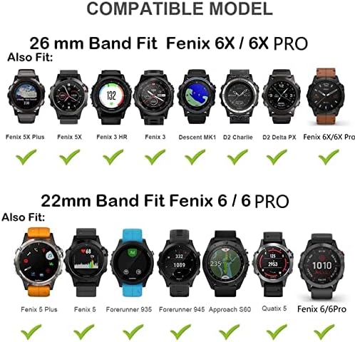 Houcy Watchband para Garmin Fenix ​​5 5 Plus Forerunner 935 945 Strap para Fenix ​​6 6Pro Approach