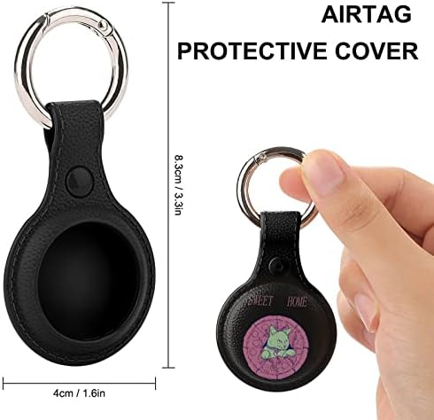 Suporte para pizza de gato para airtag anel de chave tpu protetora capa de capa da tag para carteira de bagagem
