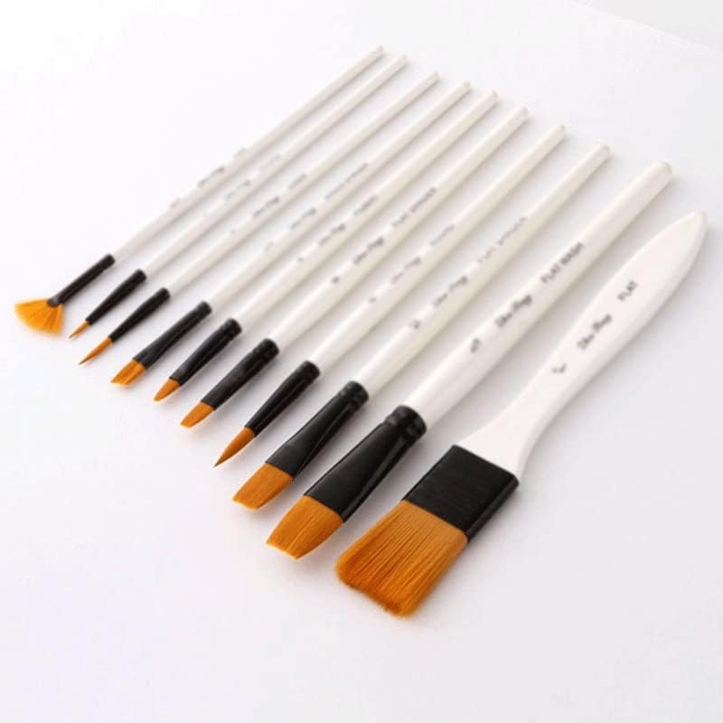 SDGH 10 Nylon Brushes Brushes Conjunto de pincéis Pintura de pintura Profissional Brush Kit Kit Brushes