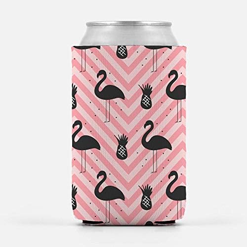 Flamingo abacaxi lata mais refrigerado neoprene pode coolie huggie hugger - portadores de cerveja engraçados de festa 12oz | 16oz