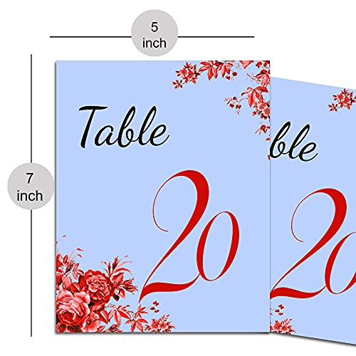 Papel de papel decorativo número de festas de casamento placecard folha fosco de festas noturnas de mesa de mesa - azul