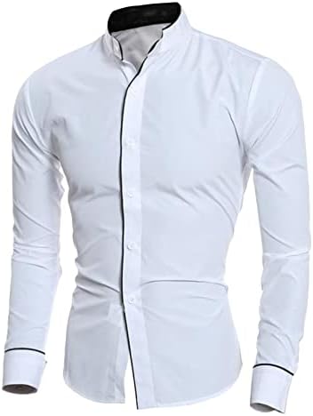 Camisas elegantes de manga longa masculinas