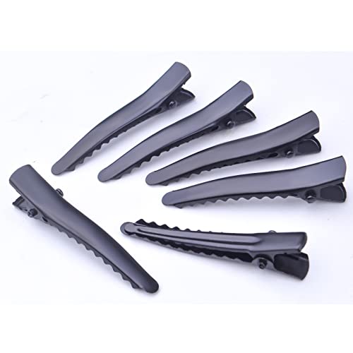 100pcs de 45 mm clipes de cabelo preto jacarés preto pato pato hairpins profissional não deslizamento de ponta única clipes de dentes de dentes cortantes de cabelo cabeceiras de cabeceira de caba