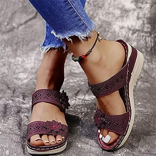 Jquebgu Sandálias Ortopédicas para Mulheres, sandálias femininas Sandálias confortáveis ​​de verão abertas sandálias