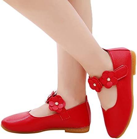 Sapatos de menina de flor de flor de criança Mary Jane Wedding Damas de Brideshas