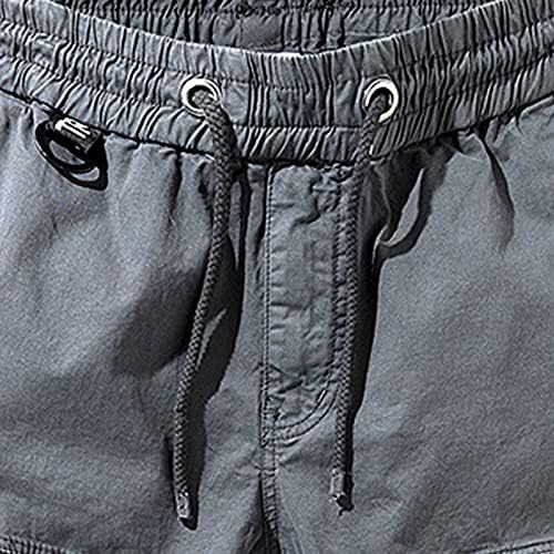 Calça de bolso masculino de moda masculina casual de lápis de lápis de lápis de calça sólida bolso sólido calças de