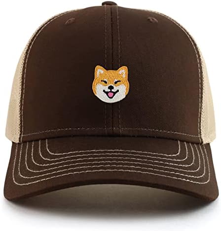 Armycrew XXL de grandes dimensões Shiba Inu Dog Patch 2 Tone Mesh Back Trucker Cap