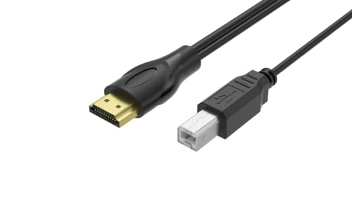 Yinker 10ft/3m USB HDMI KVM CABO PARA HDMI KVM SWITCH ， Integrado com HDMI USB A a HDMI USB B
