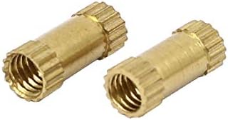 X-Dree m4x12mmx5.3mm Brass fêmea inserção feminina feminina fixadora embutida 1000pcs (m4x12mmx5.3mm latón roscado roscado