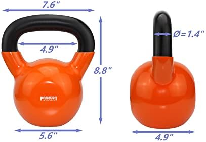 DDG Fitness Powert Powert Vinil Kettlebell Peso 5/10/15/20/25/30/35/40/45/50 lbs- ssing