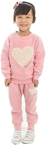 Baby Criandler Girl Tracksuit roupas roupas de 3 a 7 anos de idade de manga longa com estampa de coração de molhas de harém