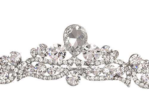 Princesa de flor elegante Cristal de cristal Tiara Crown T1039