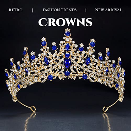 FDESIGNER CROWN BAROQUE GOLD CROWN E TIARAS CORRONHAS DE CORRIDAS CRISTAS CRISTAL CABEÇAS VINTAGEM VINTAGE PENHO RETRIMENTO